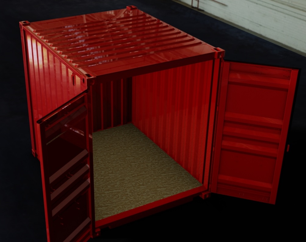 10ft High Cube ISO Shipping Container 3D CAD Model