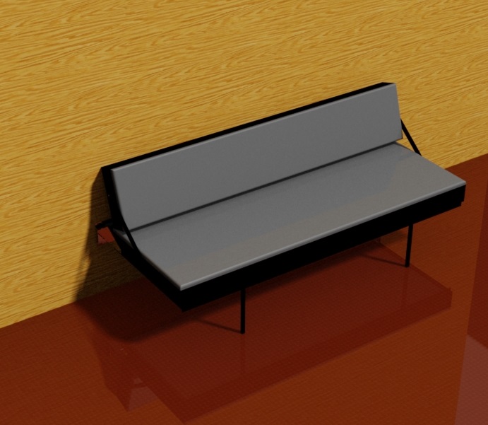 Wall Mounted Sofa Bed 3D CAD Model