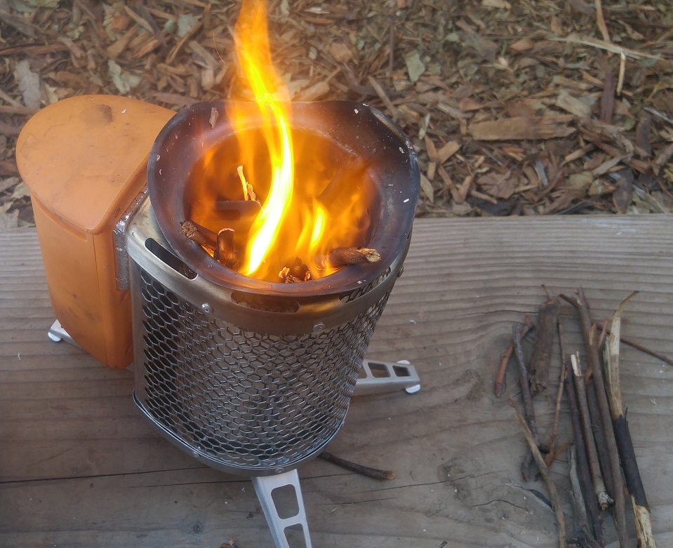 Survival Stove Burning