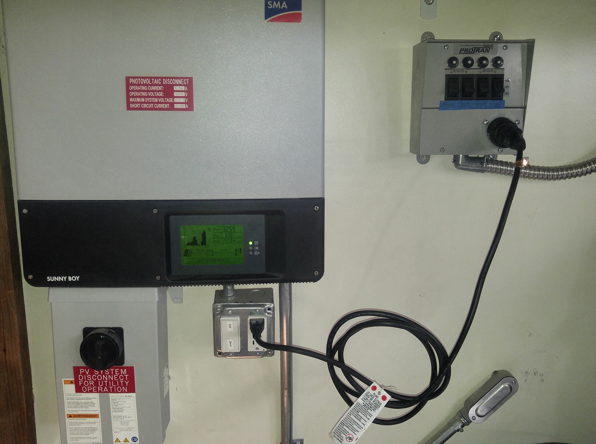 Generator Manual Transfer Switch - Inverter to MTS